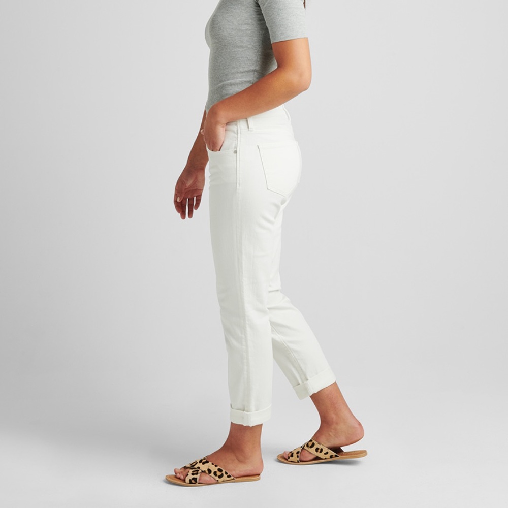 NWT JAG Carter Mid Rise Girlfriend Jeans White 12 - Picture 3 of 16